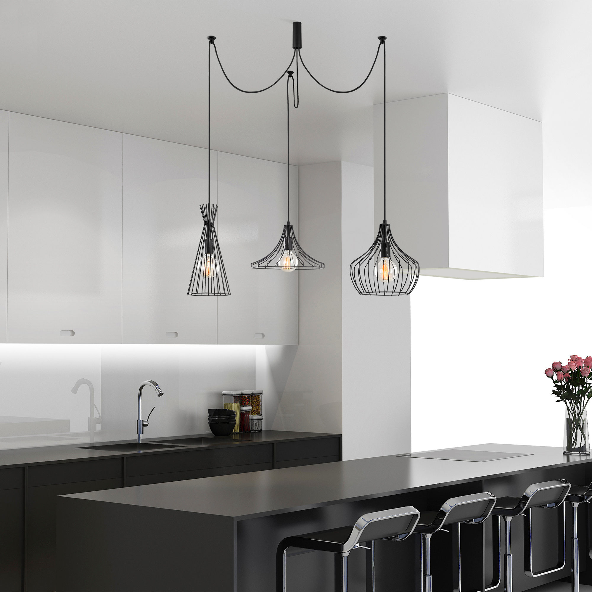 Lustra Mezopotamya - N-1291, negru