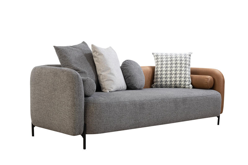 Canapea New Cortes v2 din stofa si imitatie piele 255x90x70