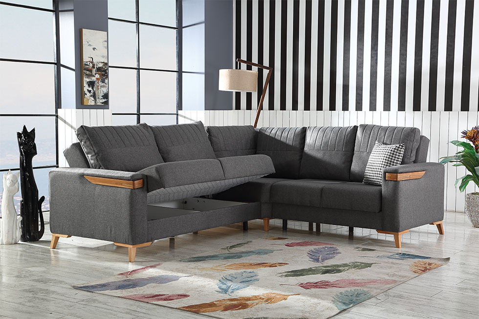 Coltar MONZA 260 x 225 cm - Saltea cu spuma, extensibil - imagine 4