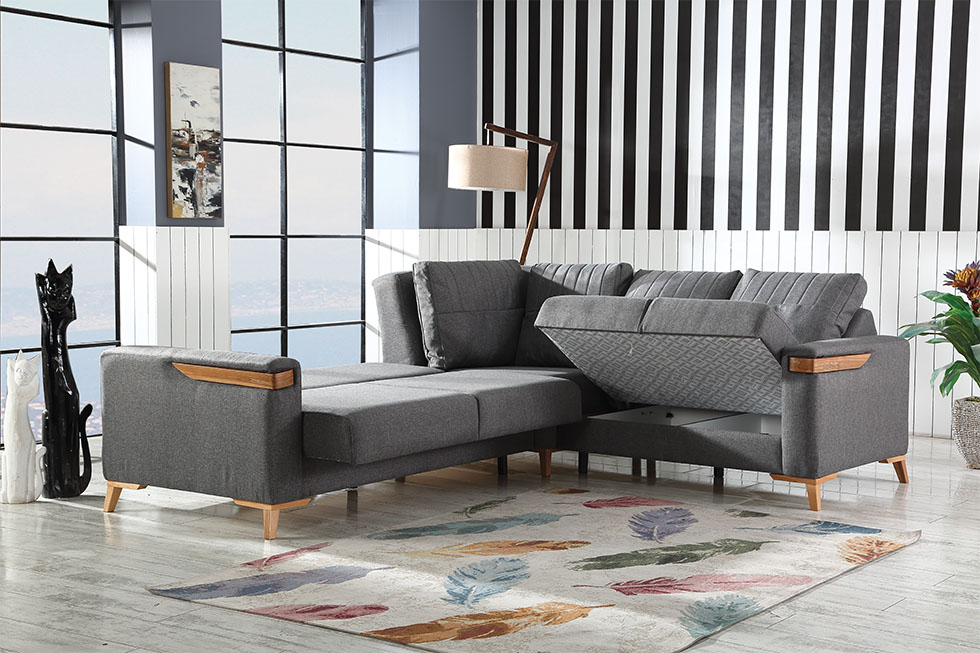 Coltar MONZA 260 x 225 cm - Saltea cu spuma, extensibil - imagine 3