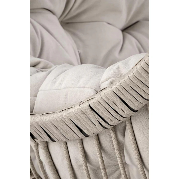 Balansoar RASMUS, gri deschis, ratan sintetic, 85x60x202 cm - imagine 6