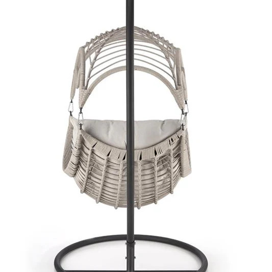 Balansoar RASMUS, gri deschis, ratan sintetic, 85x60x202 cm - imagine 4