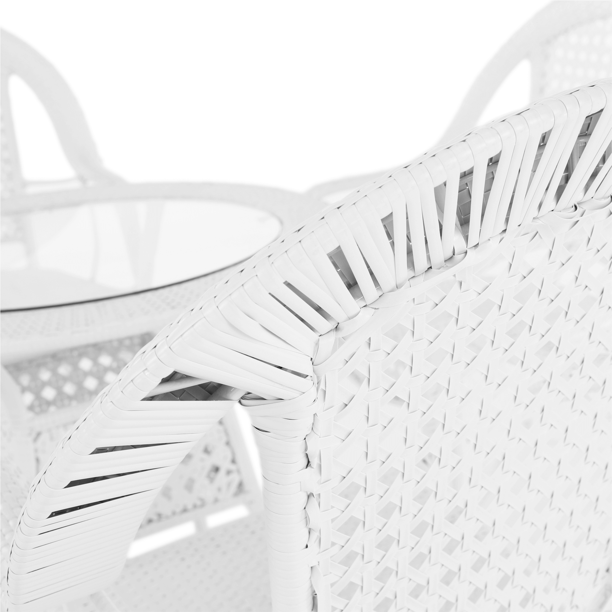 Set de grădină 1+4, alb, KOVEN - imagine 5