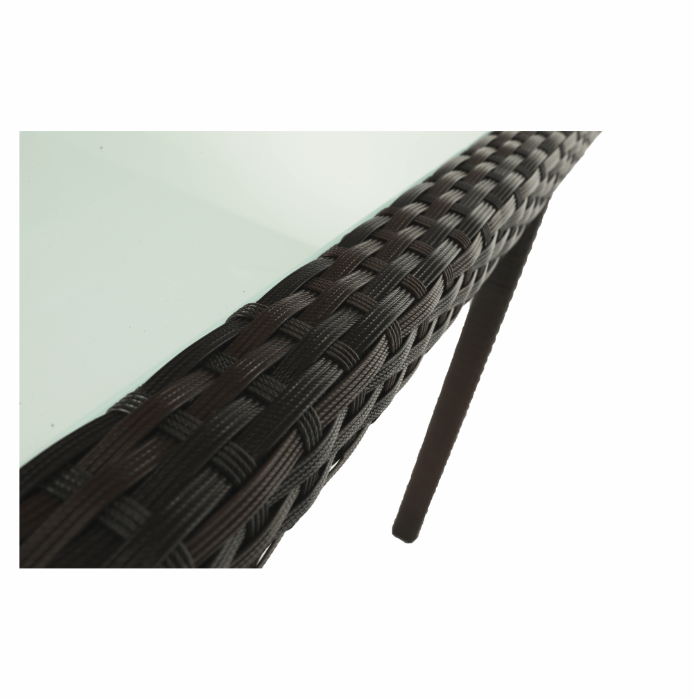 Set de grădină din 9 piese, maro/bej, MENIBOR - imagine 7