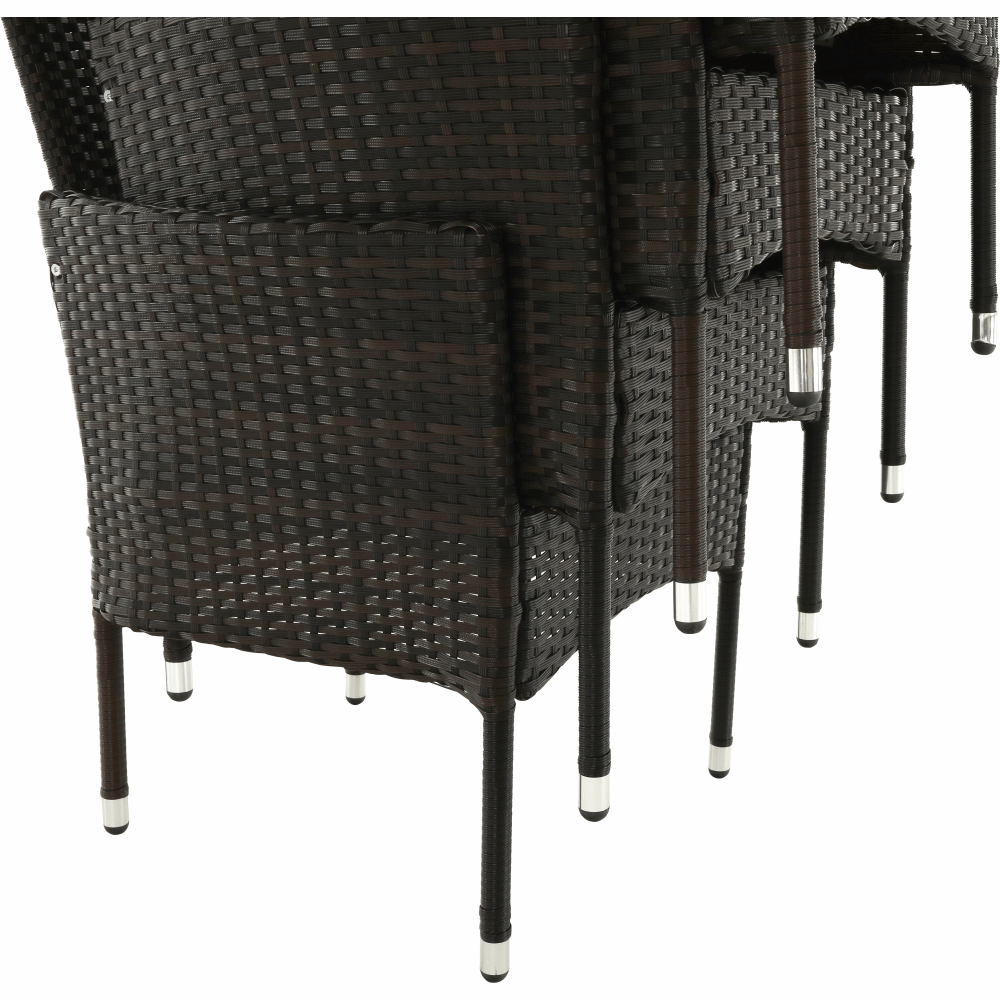 Set de grădină din 9 piese, maro/bej, MENIBOR - imagine 5