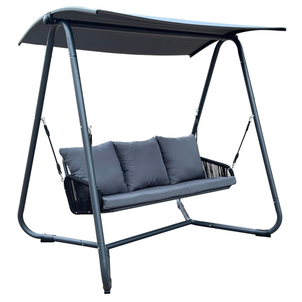 Leagăn de grădină, gri/gri închis, JAIRA - imagine 2