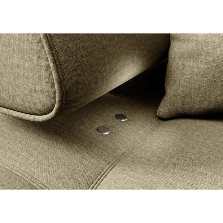 Coltar SELEDO L, sezlong stanga, stofa gri - Austin 18, 268x224x70/88 cm, reglaj electric - imagine 4