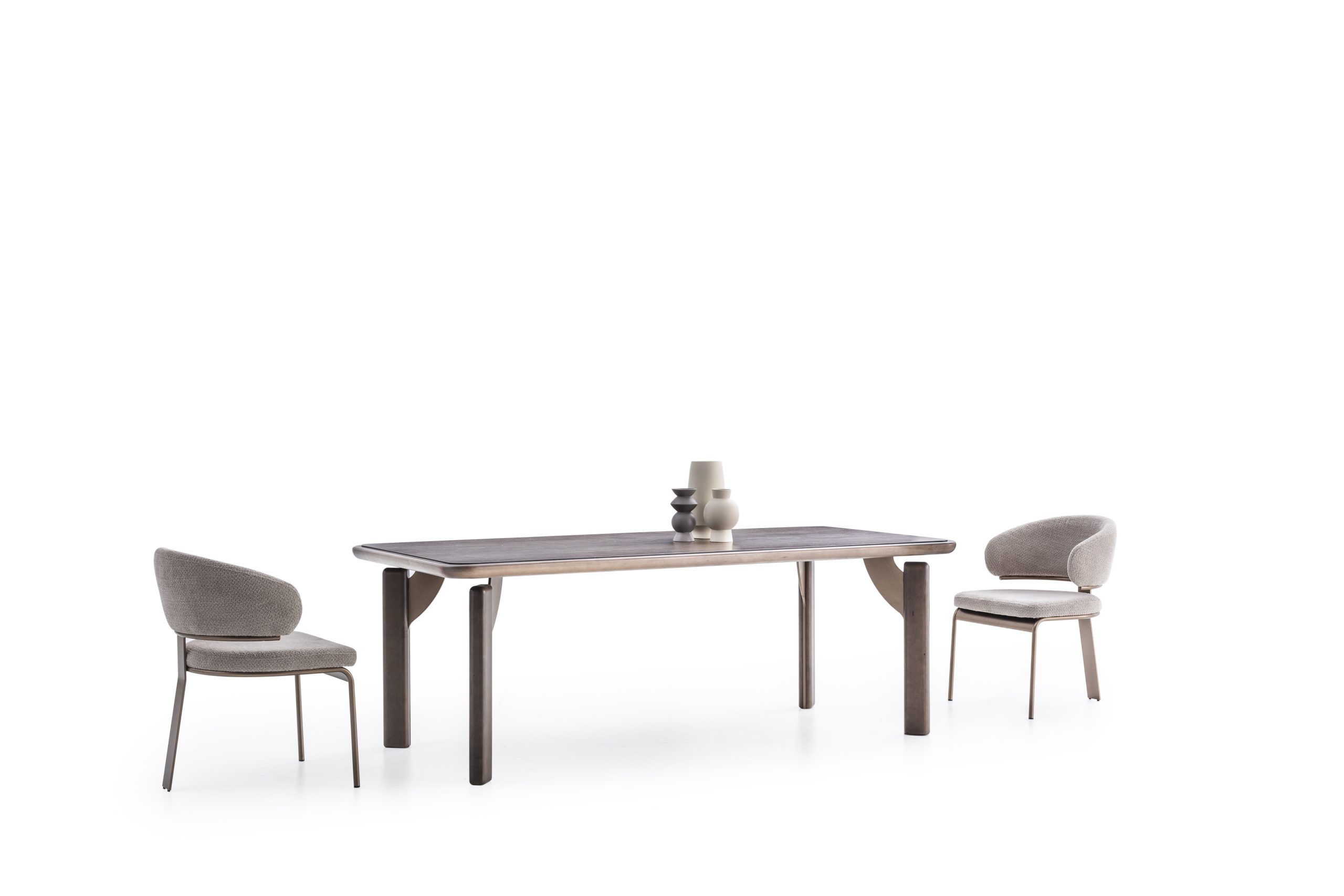 Masa dining travertin MORPHOSE 216 x 75 x 98