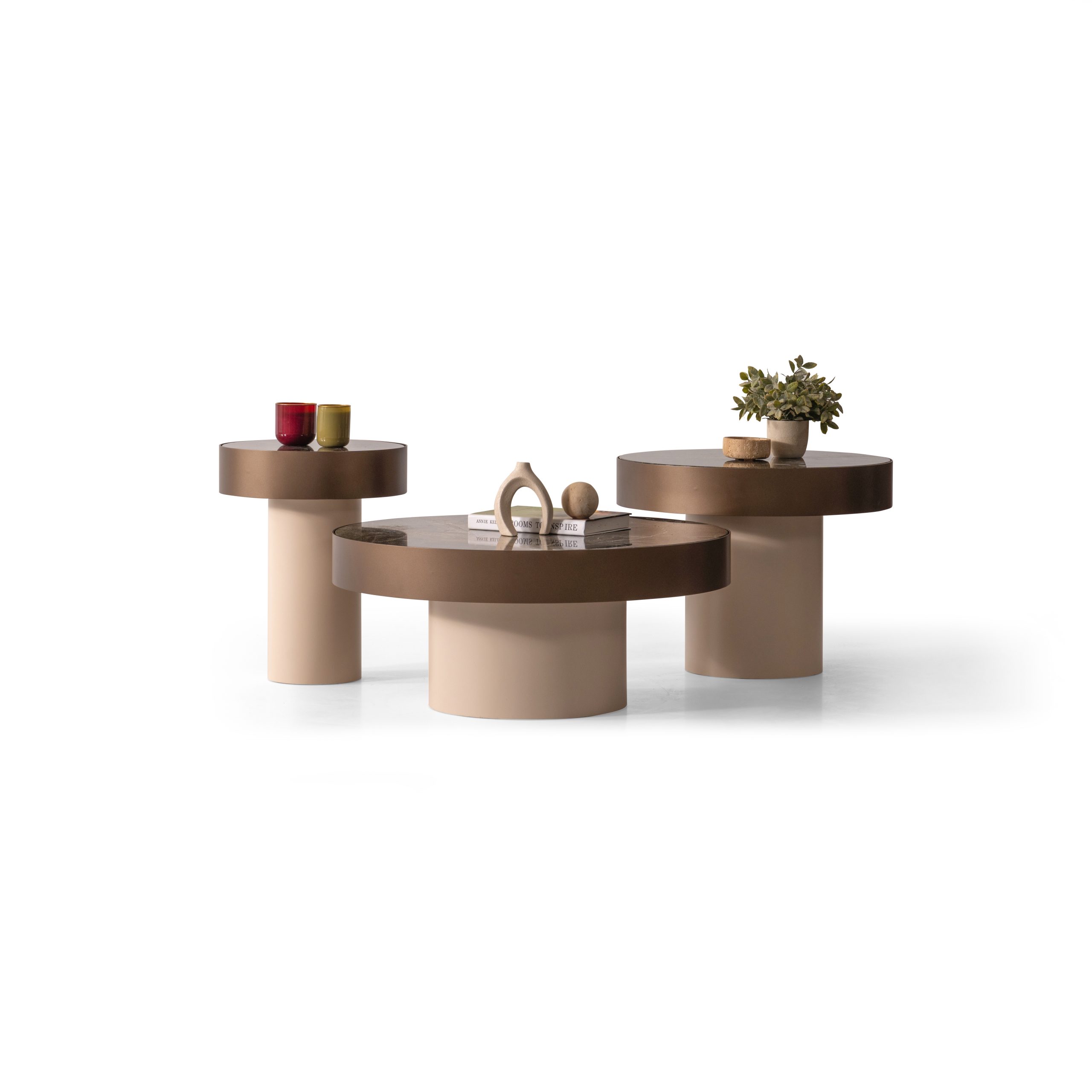 Set măsuțe cafea Veronica blat marmura naturala - imagine 12