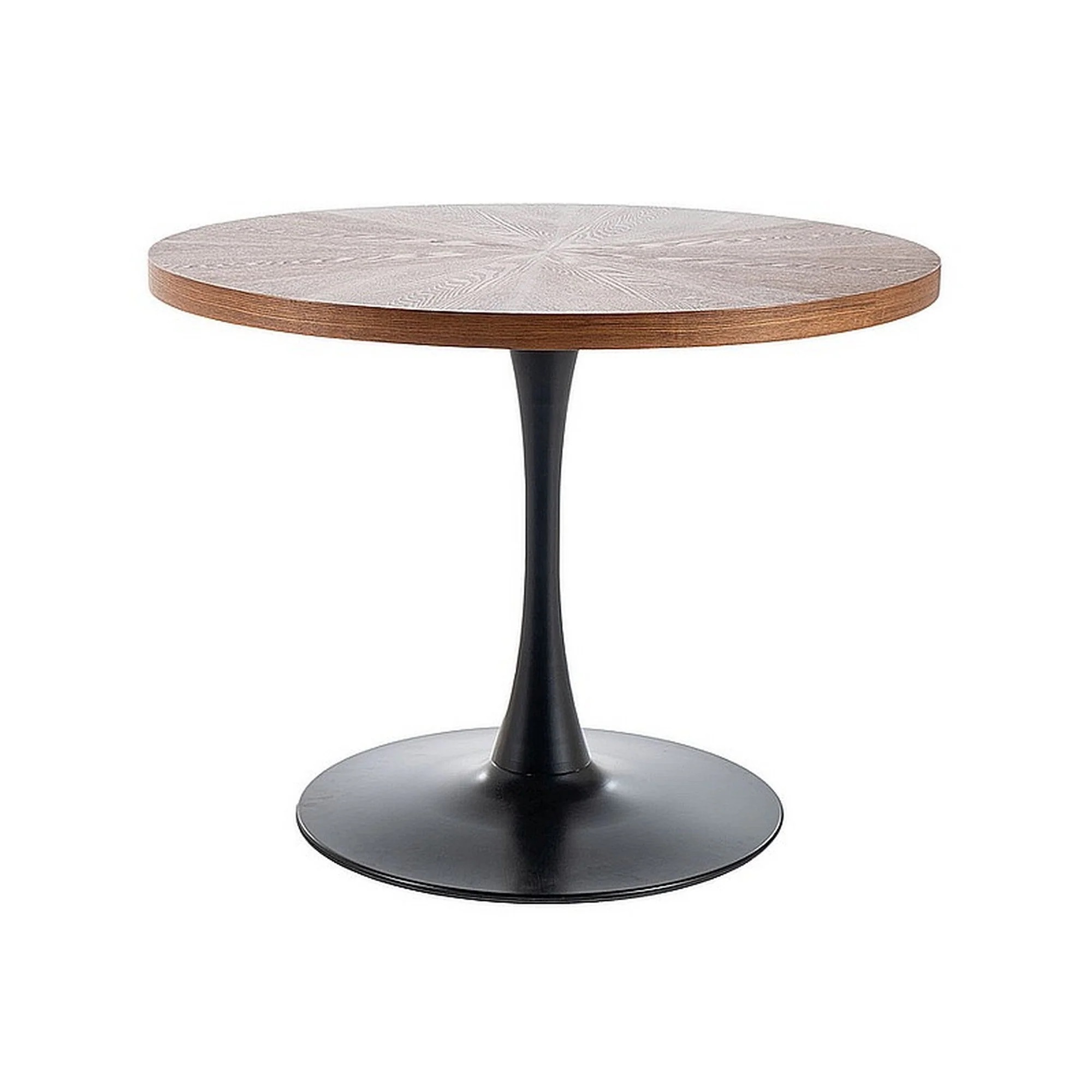 Masa AMADEO, stejar, negru mat, metal, 100x76 cm