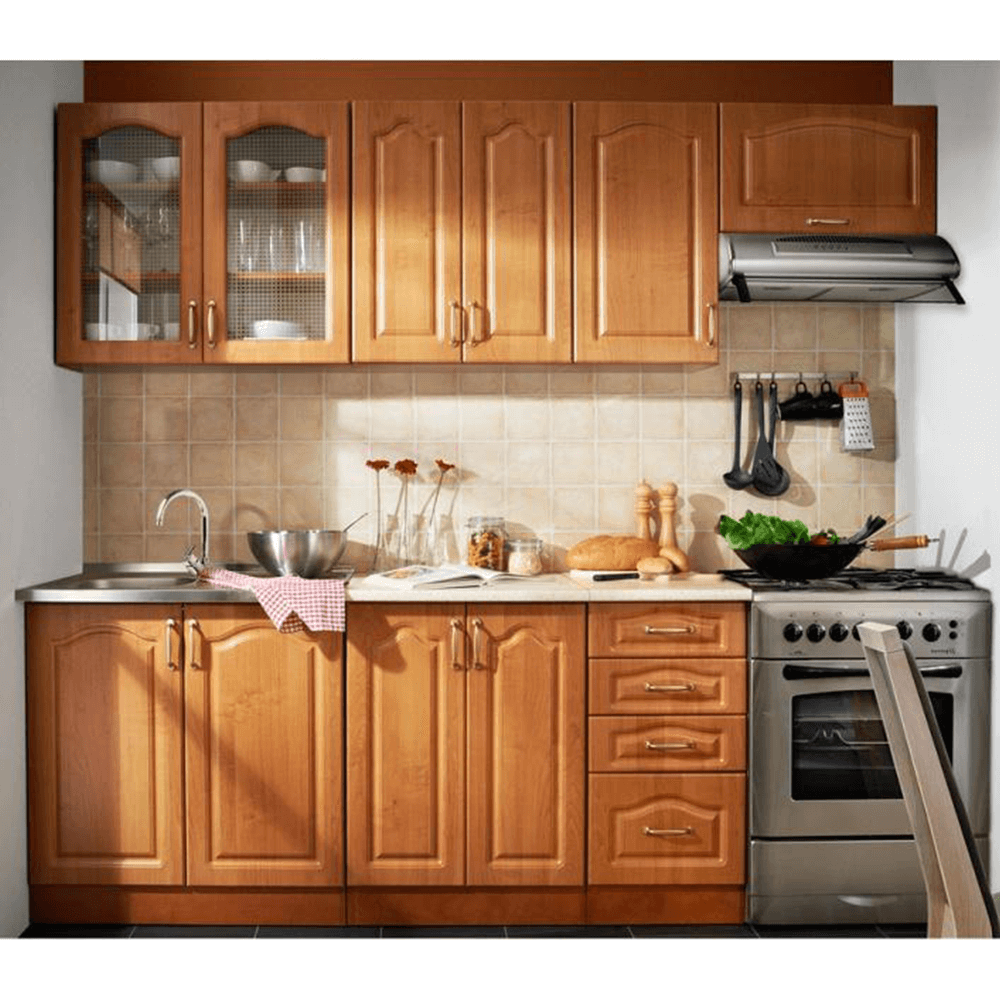 Ansamblu de bucătărie, arin, LORA MDF NEW KLASIK